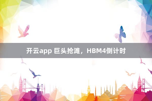 开云app 巨头抢滩,HBM4倒计时