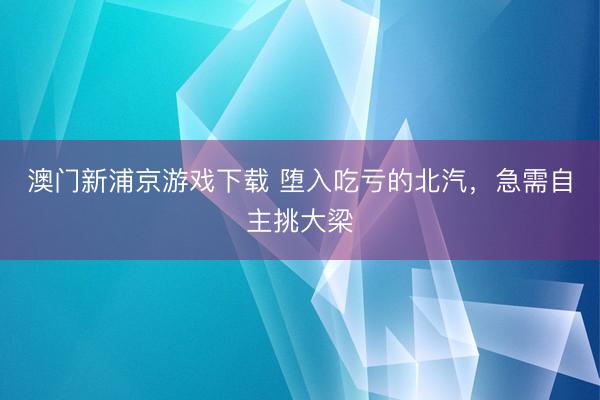 澳门新浦京游戏下载 堕入吃亏的北汽，急需自主挑大梁